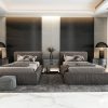 Fényes fekete színű DECO Premium lamella falburkolat, fali lamella