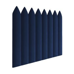 3D bársony fali panel – csúcsos kerítés elem – több méretben – 2297 Tengerkék