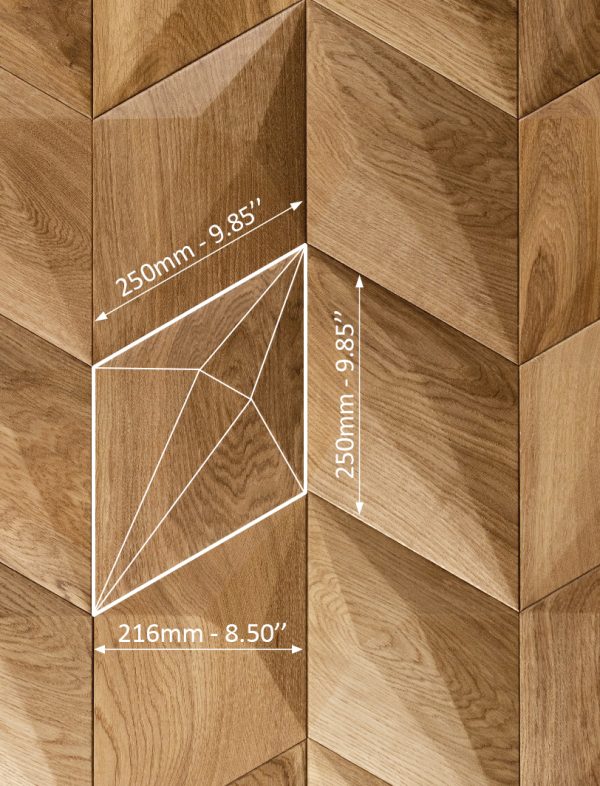 DIAMOND – 3D dekoratív fa falpanel - Image 6