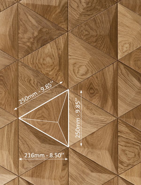 PYRAMID – 3D dekoratív fa falpanel - Image 6