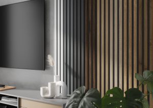 Slim lamellák filc panelen szïnek