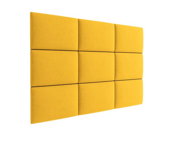 3D kárpitozott fali panel - több méretben - MONO 236 Sárga
