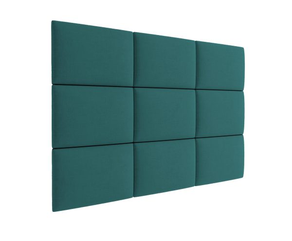 3D kárpitozott fali panel - több méretben - MONO 238 Smaragdzöld