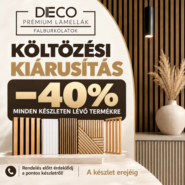−40% költözési kiárusítás – akciós falburkolatok
